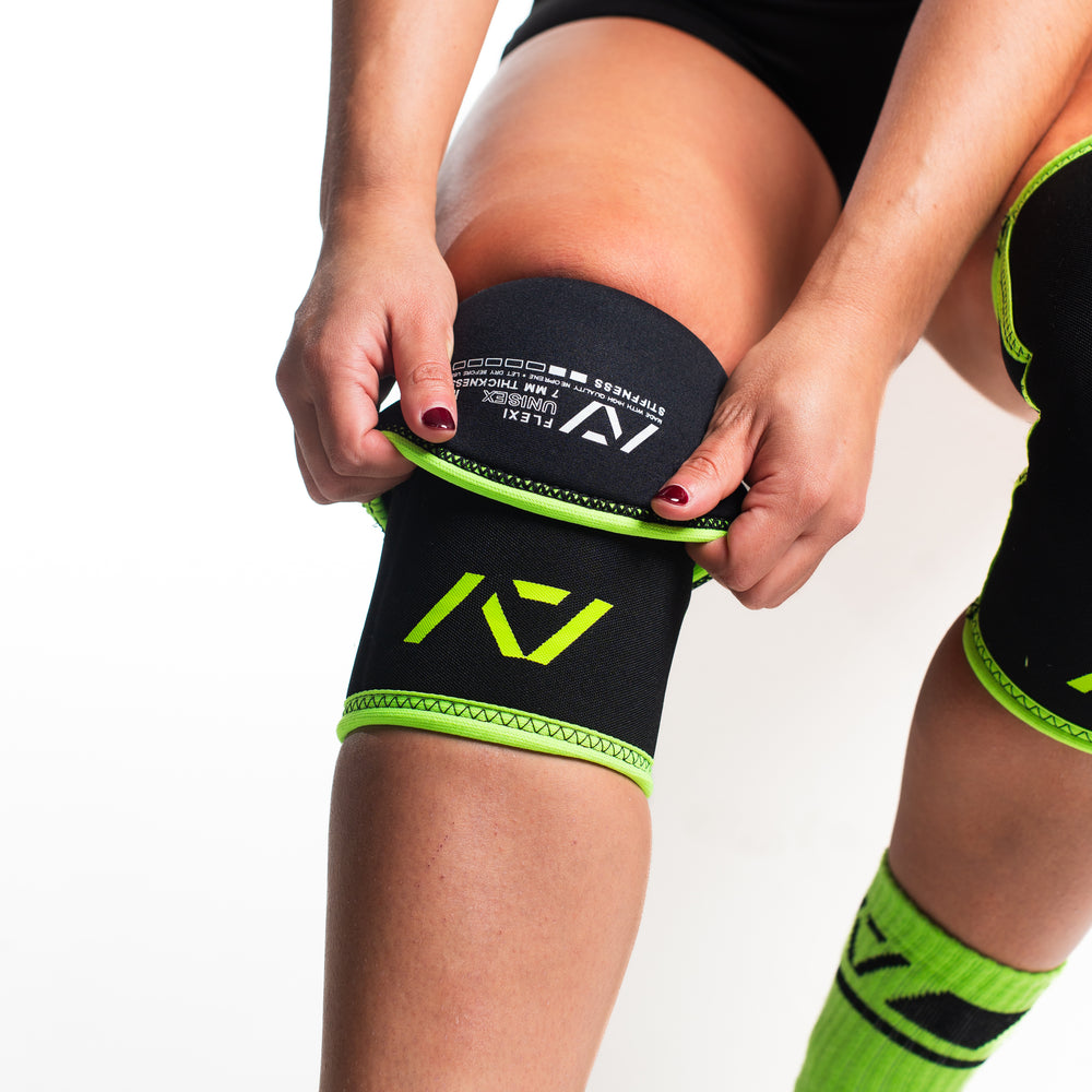 
                      
                        A7 IPF Approved Hourglass Knee Sleeves feature an hourglass-shaped centre taper fit to help provide knee compression while maintaining proper tightness around the calf and quad, offered in three stiffnesses (Flexi, Stiff and Rigor Mortis). Shop the full A7 Powerlifting IPF Approved Equipment collection. The IPF Approved Kit includes Powerlifting Singlet, A7 Meet Shirt, A7 Zebra Wrist Wraps and A7 Deadlift Socks. All A7 Powerlifting Equipment shipping to UK, Norway, Switzerland and Iceland.
                      
                    