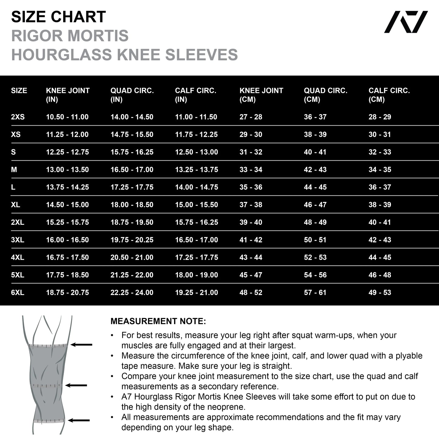 Hourglass Knee Sleeves - IPF Approved - RWB