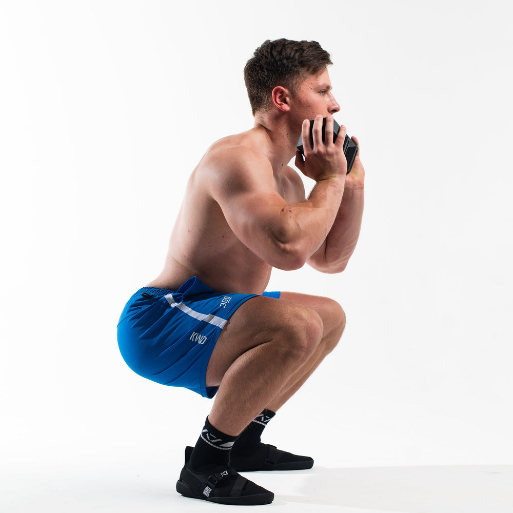 
                      
                        360GO was created to provide the flexibility for all movements in your training while offering comfort. These shorts offer 360 degrees of stretch in all angles and allow you to remain comfortable without limiting any movement in both training and life environments. Designed with a wide drawstring to easily adjust your waist without slipping. Purchase 360GO KWD Squat Shorts from A7 UK. All A7 Powerlifting Equipment shipping to UK, Norway, Switzerland and Iceland.
                      
                    