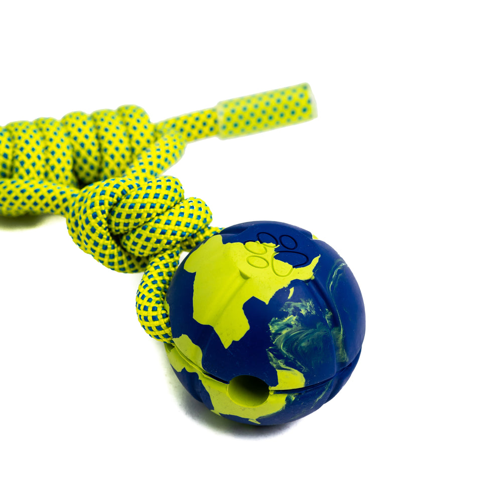
                      
                        If you are a dog lover, playing with your dog is an important part of building a connection with your best friend! The ball is made from natural rubber, which is non-toxic and very durable. Our Loopo dog toy is great for underhand throwing (so you do not strain your shoulder) and fetching with your dog.
                      
                    