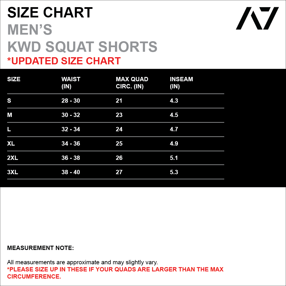 
                      
                        Centre Stretch Squat and KWD Shorts for the powerlifter and weightlifter. Perfect powerlifting apparel providing maximum comfort. A7 has IPF approved powerlifting apparel and is perfect for Powerlifting, weightlifting, strongman and all your strength sports needs. Shipping to Europe and the UK, Norway, Switzerland and Iceland.
                      
                    